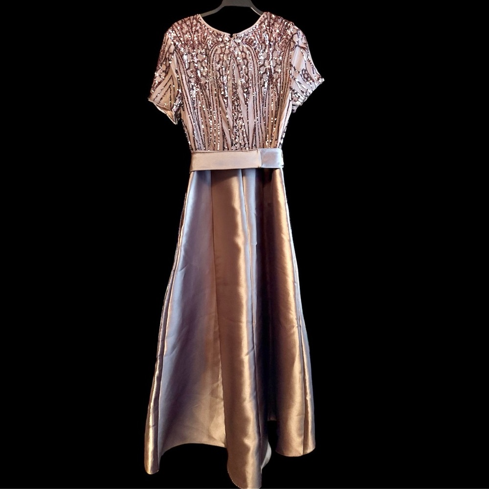 R&M Richards Satin Bow Cocktail Dress High Low NWT Size 12 Mother Of The Bride - Picture 4 of 9